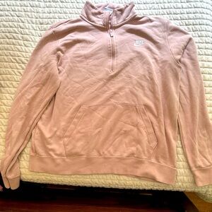 Nike rose gold half zip